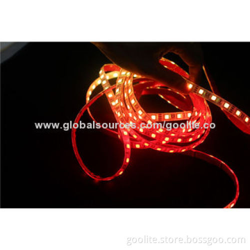 Waterproof IP68 12V DC 3528 SMD LED Colorful Flexible Strip Light , LEDs 60 Pieces/m
